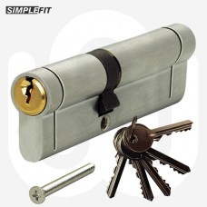 Simplefit 6-Pin Anti-Snap Anti-Pick Dual Finish Cylinders 5 Keys